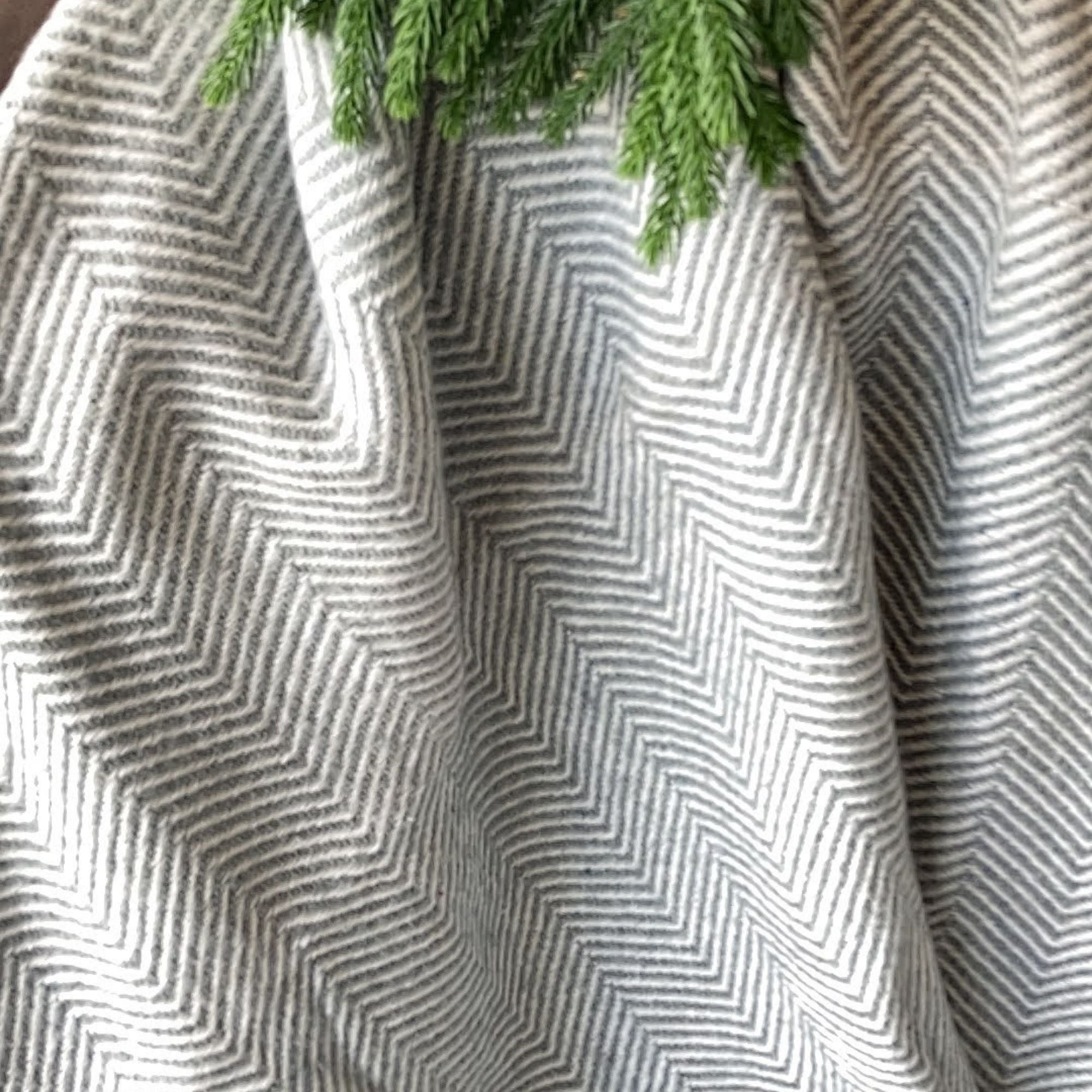 Herringbone Throw Blanket - Grey