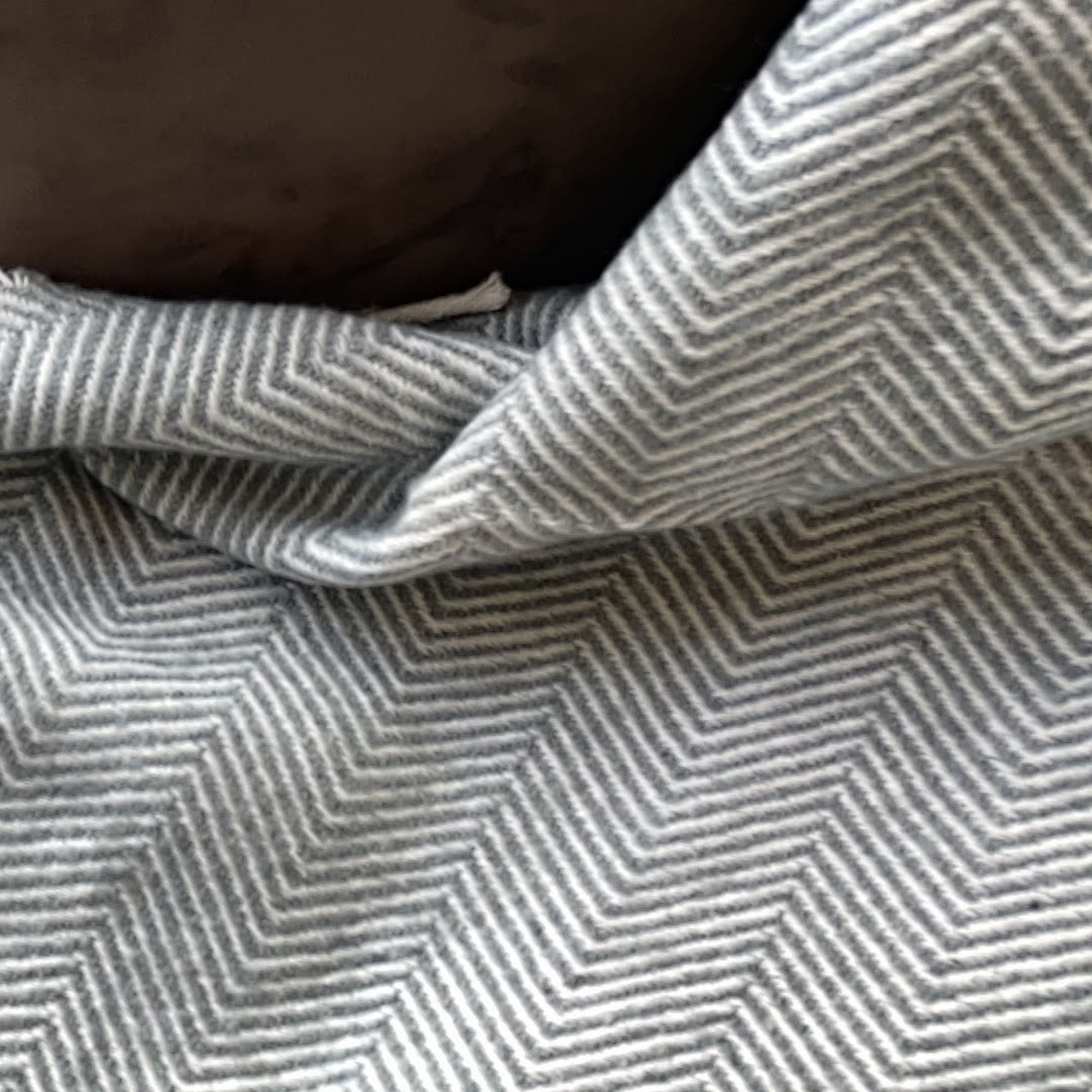 Herringbone Throw Blanket - Grey