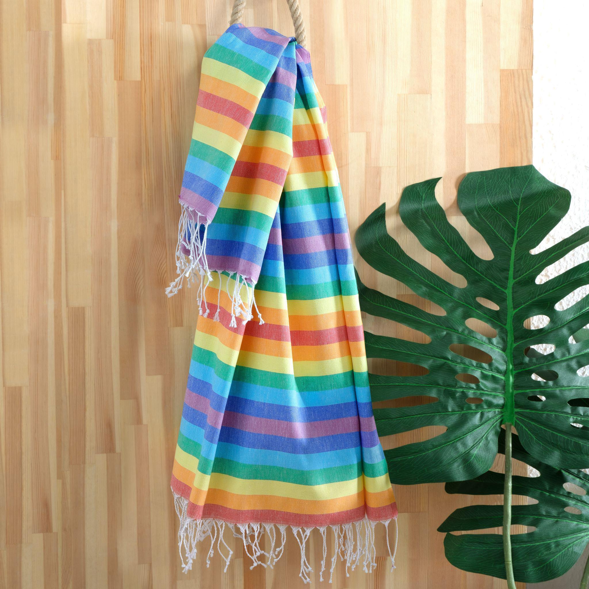 Vienna - Regenboog gestreepte Zip-sweatshirt Vienna - Regenboog gestreepte Zip-sweatshirt